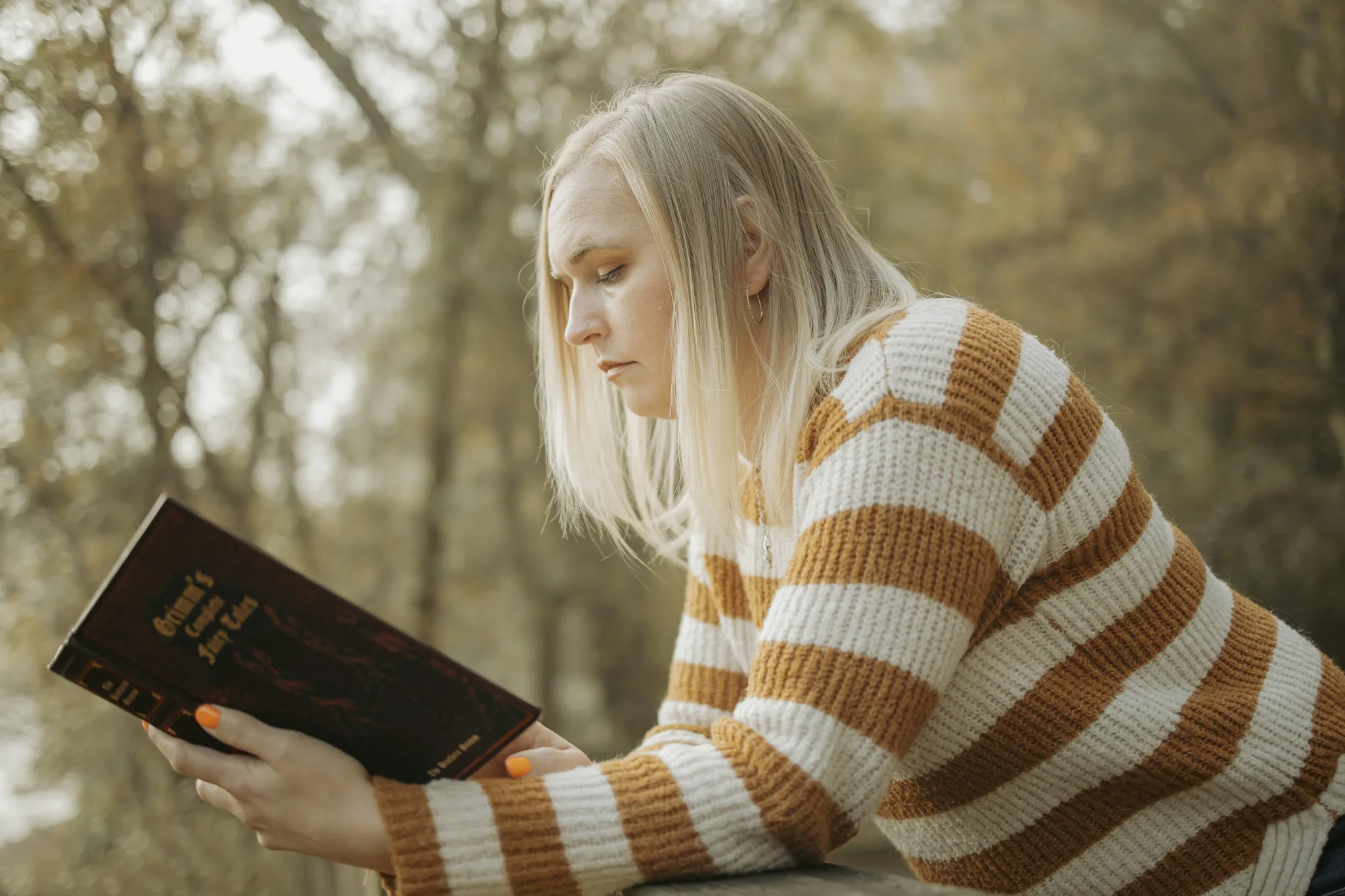 Woman reading a book